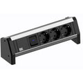 Bachmann DESK Steckdosenleiste 3x Strom 1x Schalter 339.1001