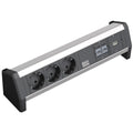 Bachmann DESK Steckdoseneinheit 3x Strom 2x CAT5e 1x USB 339.1006