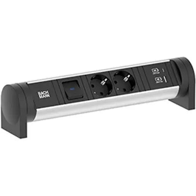 Bachmann Cycle Desk 2x Strom 1x Schalter 1x USB A/C 708.001