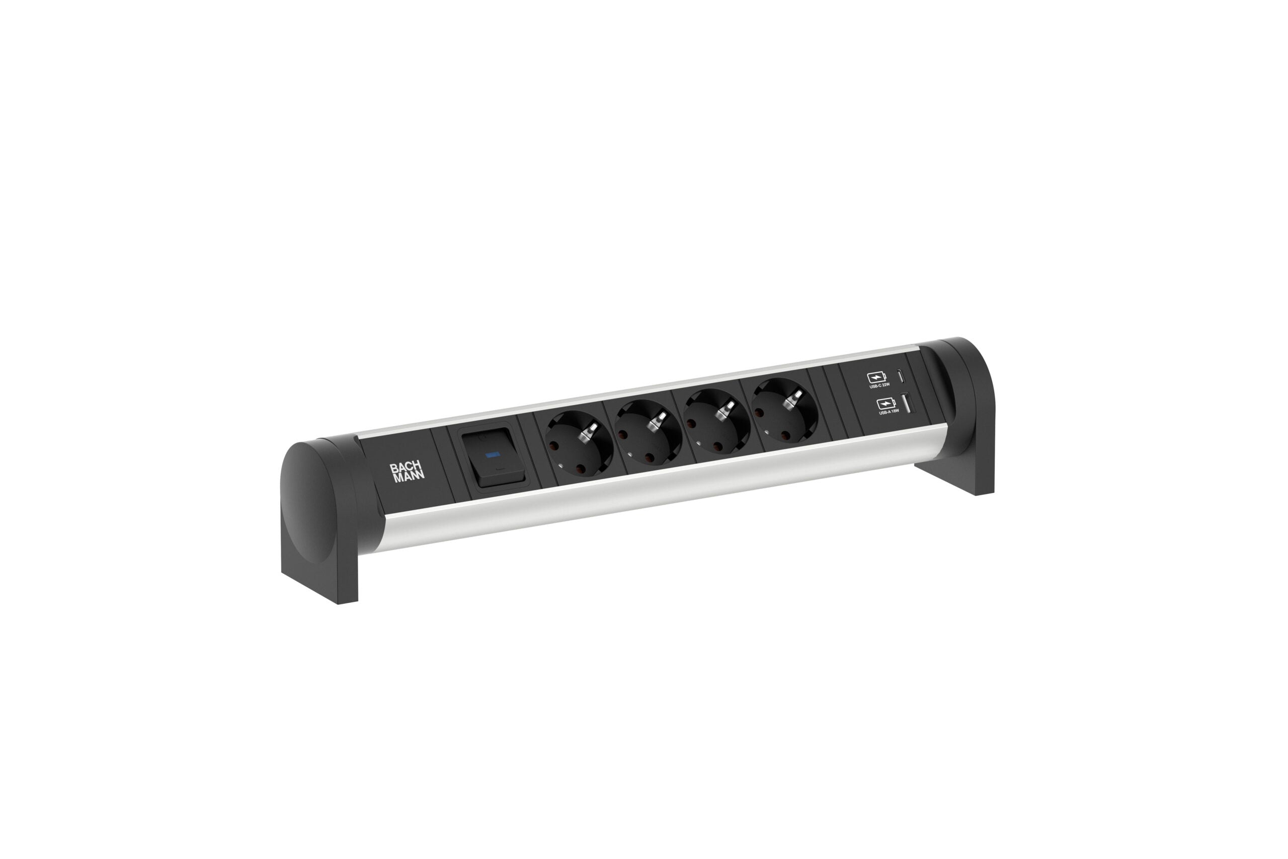 Bachmann Cycle Desk Steckdoseneinheit 4x Strom 1x Schalter 1x USB A/C 708.002