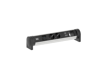Bachmann Cycle Desk 2x Strom 1x Schalter 1x Custom 1x USB A/C 22 W 708.003