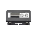 Kindermann CablePort desk² Tischanschlussfeld 4-fach 2x Strom 2x Leer schiefergrau 7430000072