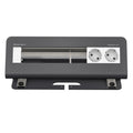 Kindermann CablePort desk² Tischanschlussfeld 6-fach 2x Strom 4x Leer schiefergrau 7430000082