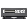 Kindermann CablePort desk² Tischanschlussfeld 6-fach, 3x Strom 3x Leer schiefergrau 7430000083