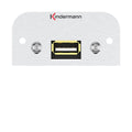 Kindermann Konnect 54 alu Anschlussblende - USB 2.0 (TypA) 7441000522