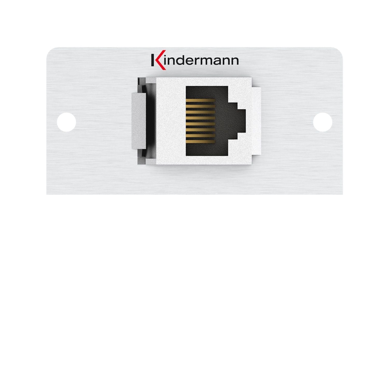 Kindermann Konnect alu 50 Anschlussblende Cat-6A Halbblende Aluminium 7444000526