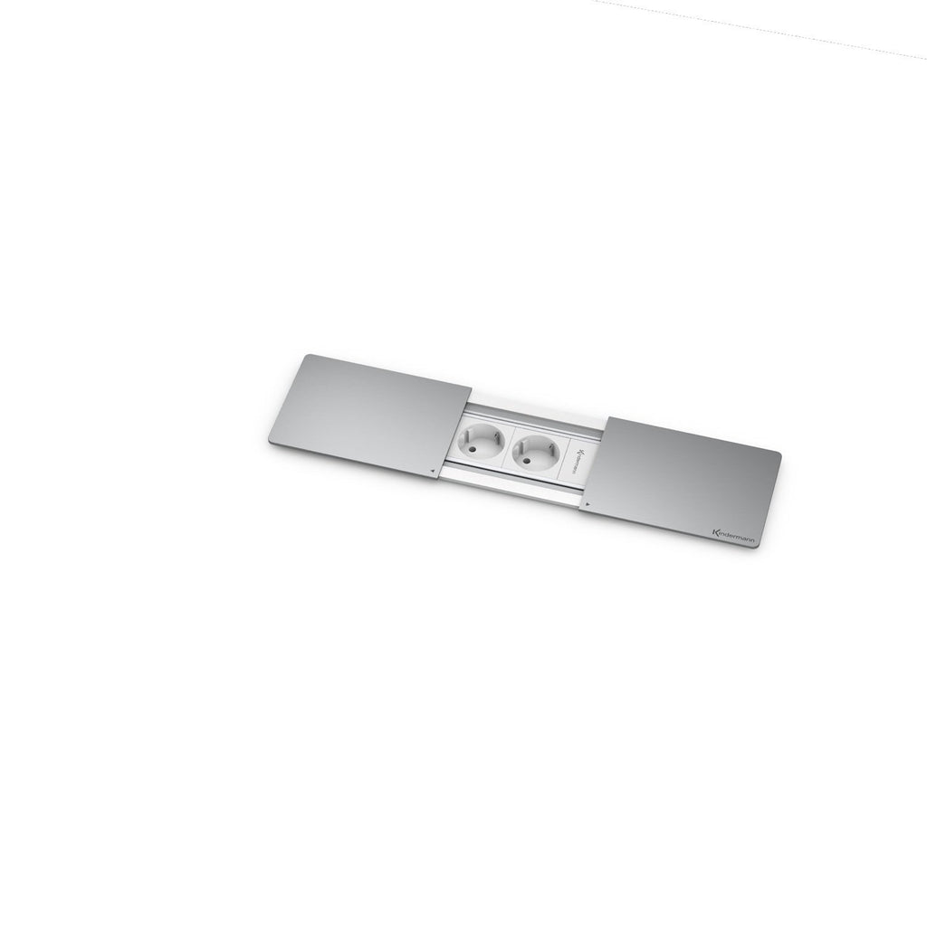 Kindermann CablePort frame Einbaurahmen slide, 4-fach Aluminium 7449000024