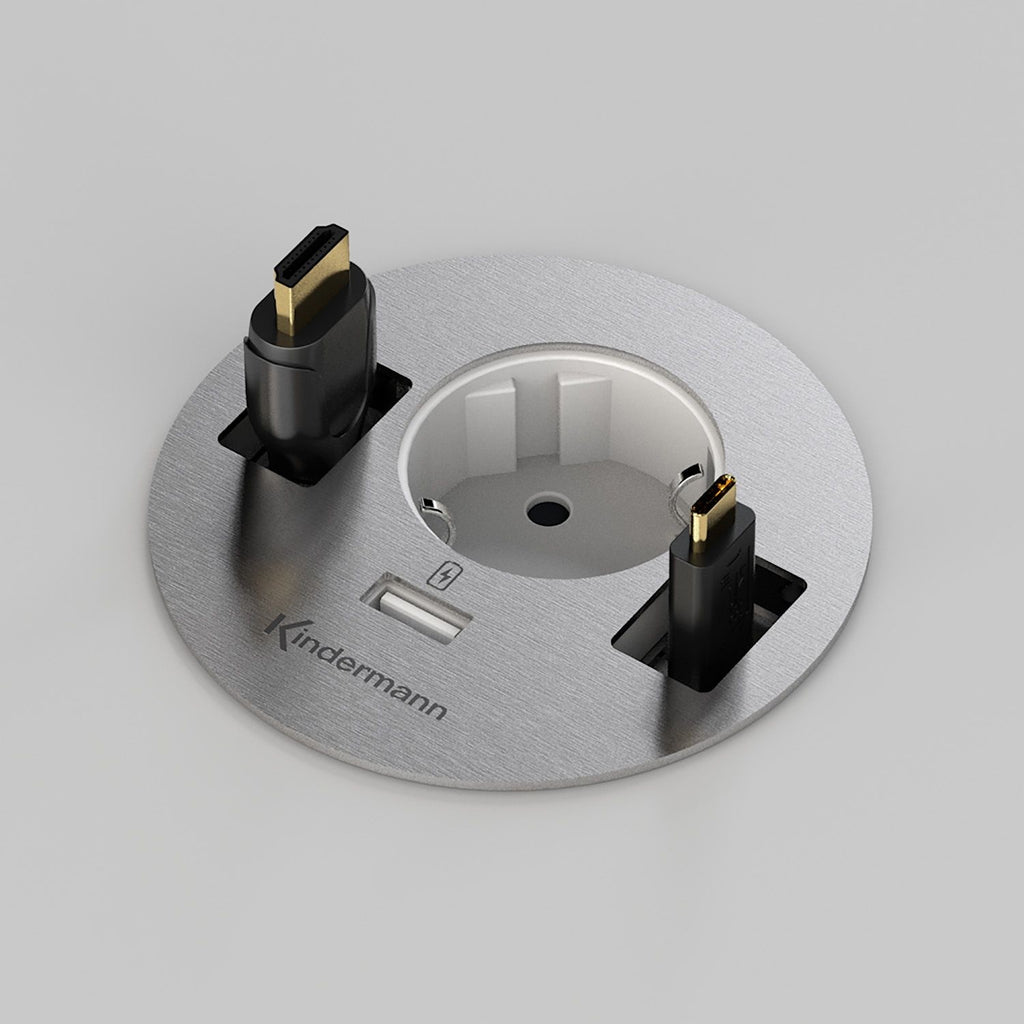 Kindermann CablePort table³ Anschlussfeld Strom USB/A + Kabel 7449000043