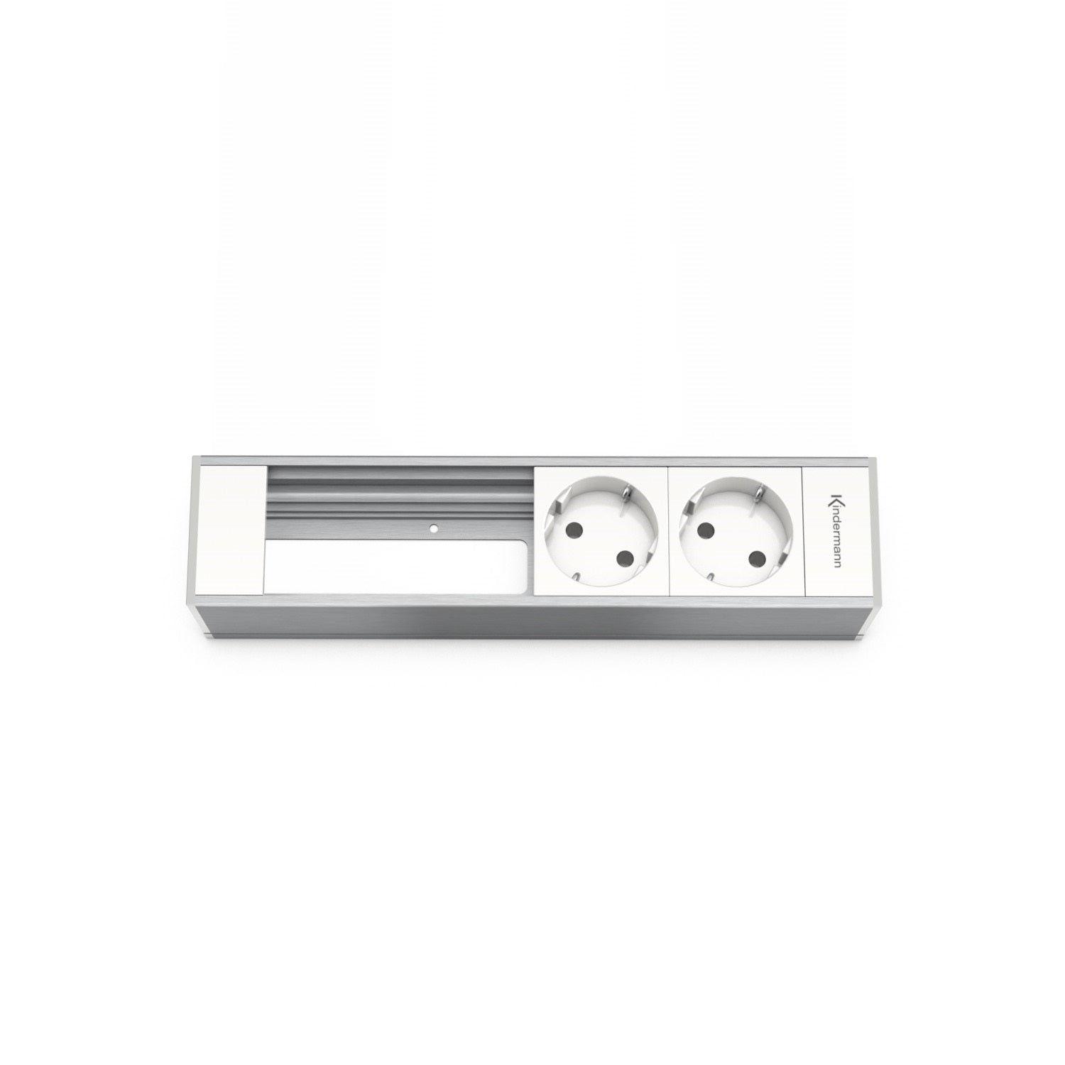 Kindermann Modulträger Konnect flex 45 click 4-fach, 2x Strom Aluminium 7449000202
