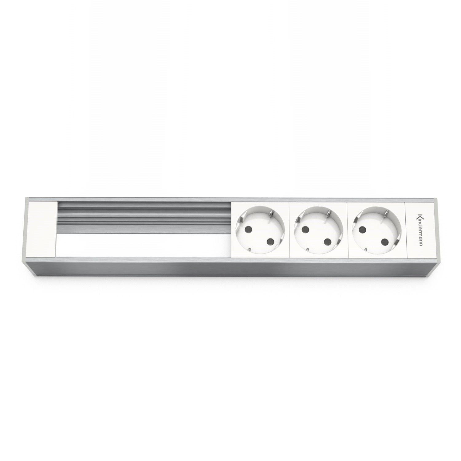 Kindermann Modulträger 6-fach, 3x Strom Aluminium 7449000303