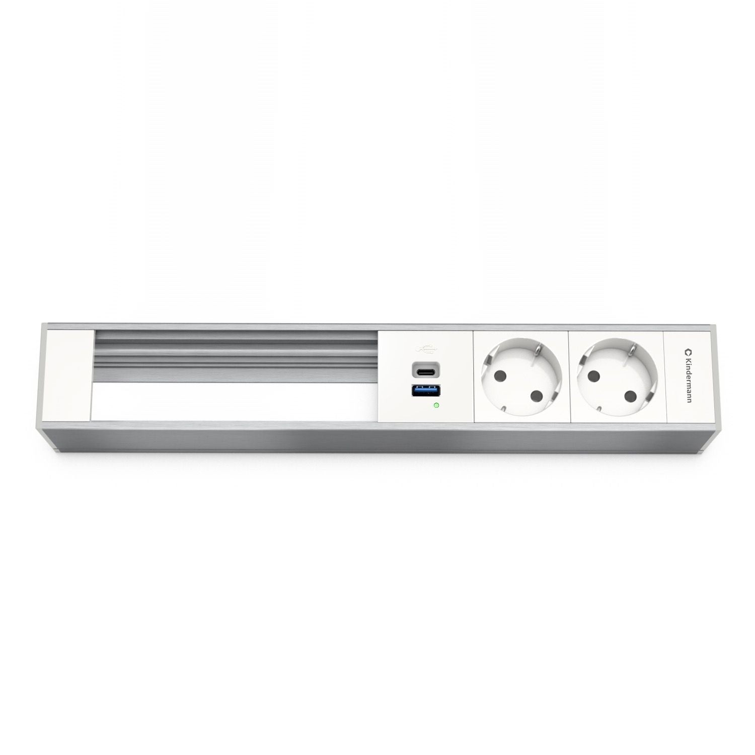Kindermann Modulträger CablePort flex 6-fach, 2x Strom, Doppel-USB Charger und 3x Leer 7449001332