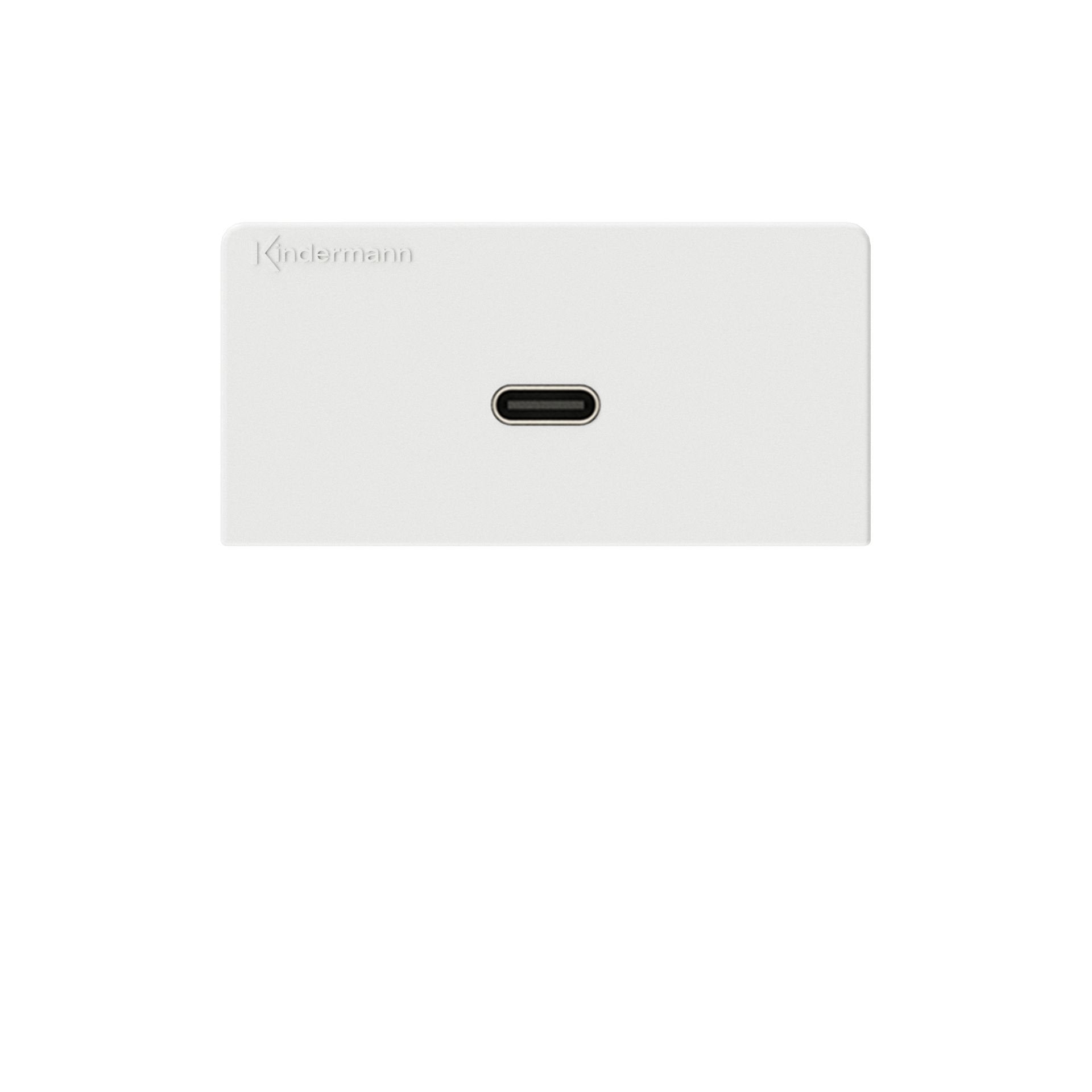Kindermann Konnect Design click USB-C 4.0 Anschlussblende weiß 7456000850