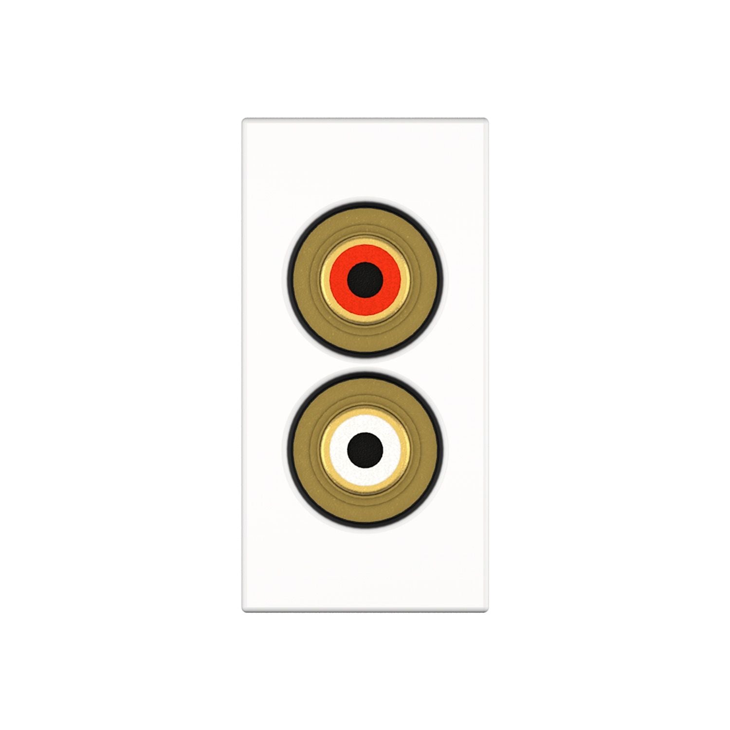 Kindermann Konnect flex 45 click Anschlussblende Audio L/R weiß 7464000510