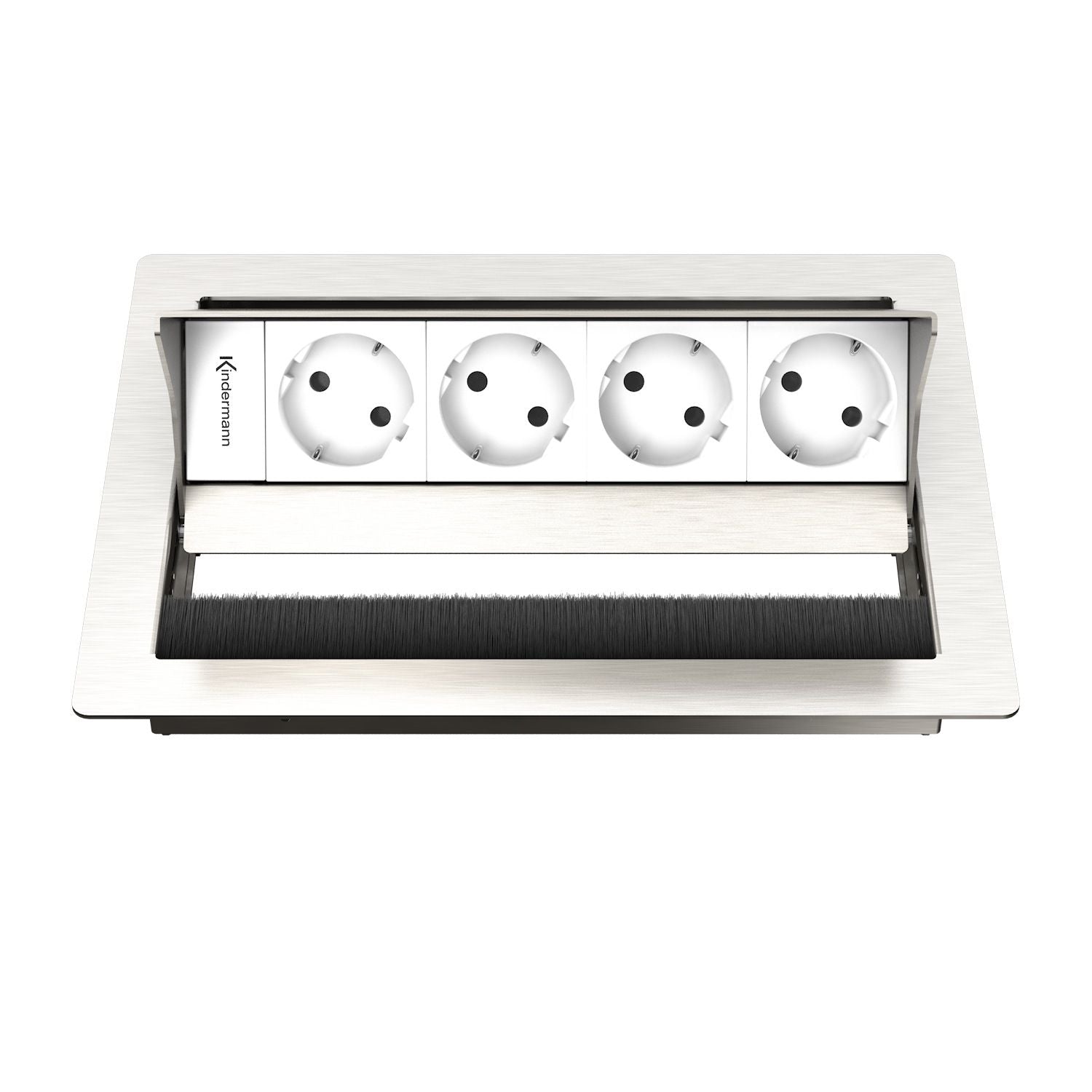 Kindermann CablePort standard² 4-fach, 4x Strom Edelstahl 7492000054