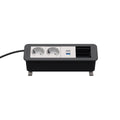 Kindermann CablePort Office Desk – 4-fach Steckdosenleiste 2x Strom, 1x USB A/C, 1x Leerfeld 7550000222