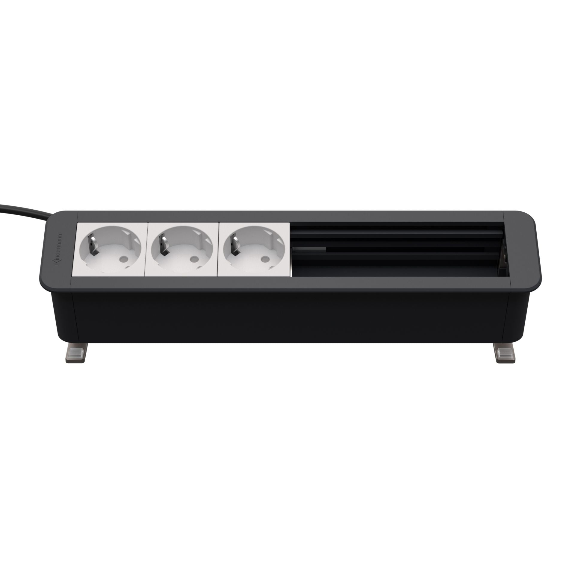 Kindermann CablePort Office desk 6-fach Steckdoseneinheit, 3x Strom, 3x Leerfelder 7550000303
