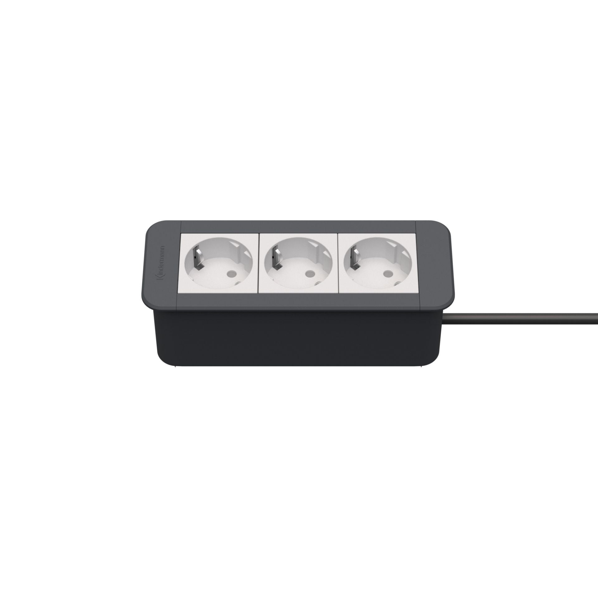 Kindermann CablePort Office frame Steckdoseneinheit 3-fach, 3x Strom 7551000103