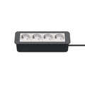 Kindermann CablePort Office frame Steckdoseneinheit 4-fach, 4 x Strom 7551000204