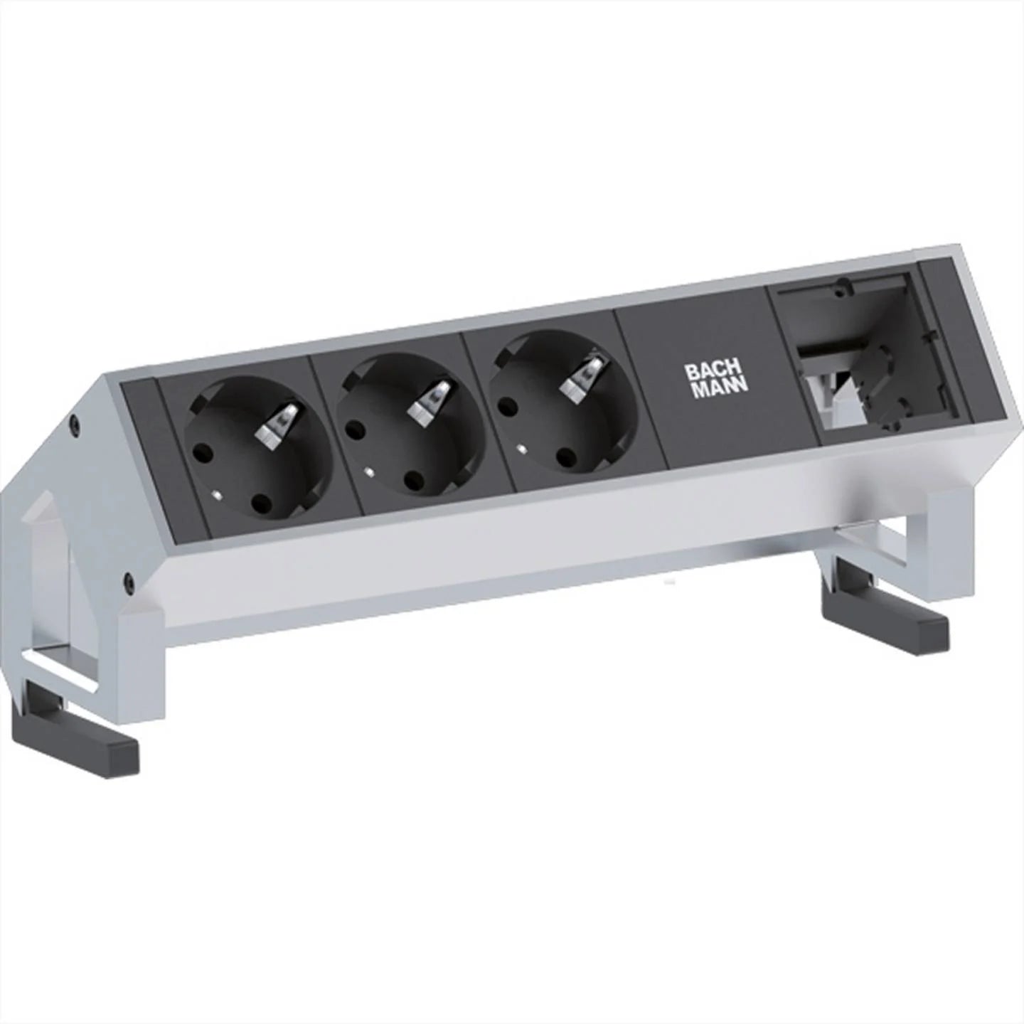 Bachmann DESK 2 Steckdoseneinheit 3x Strom 1x Custom weiß 902.200