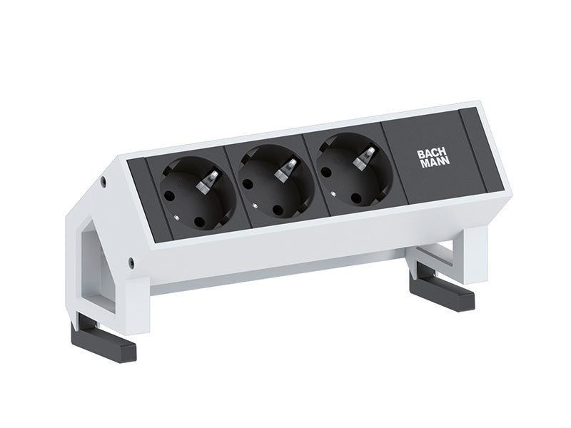 Bachmann DESK2 Steckdoseneinheit 3x Strom weiß 902.2048