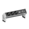 Bachmann DESK2 Steckdoseneinheit 3x Strom 1x CAT6 1x USB weiß 902.301