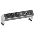 Bachmann DESK2 Steckdoseneinheit 3x Strom 2x CAT6 1x USB-A 1x HDMI weiß 902.302