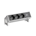 Bachmann DESK2 Steckdoseneinheit 3x Strom inox 902.500