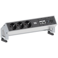 Bachmann DESK2 Steckdoseneinheit 3x Strom 2x CAT6 1x USB 1x HDMI Inox 902.502