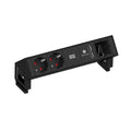 Bachmann DESK2 Steckdoseneinheit 2x Strom 1x USB-Doppelcharger 1x Custom schwarz 902.602