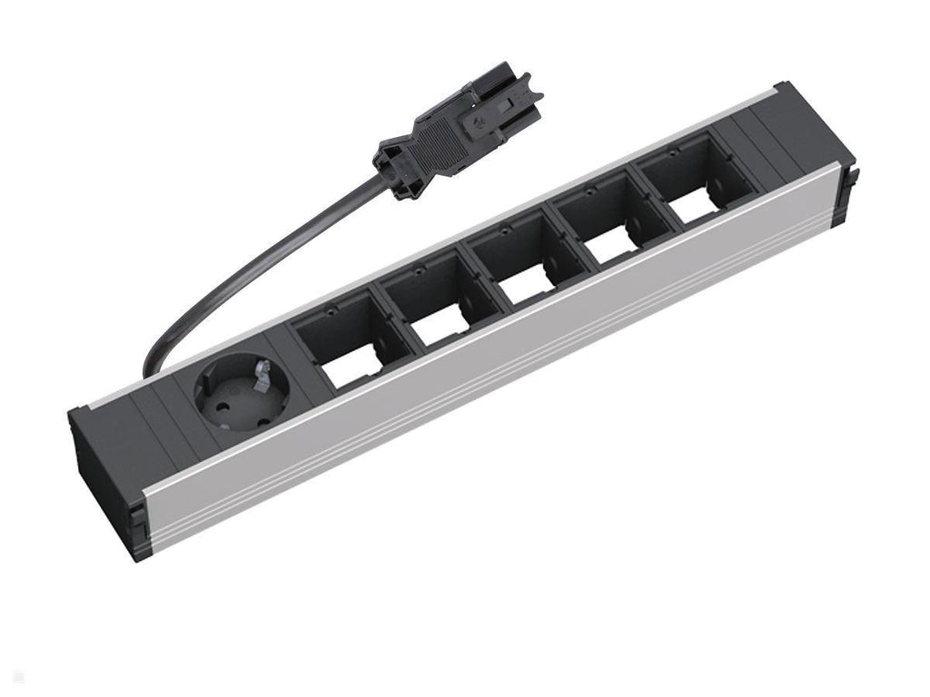 Bachmann Coni Steckdosenleiste 1x Schuko 5x Custom Modul 912.004
