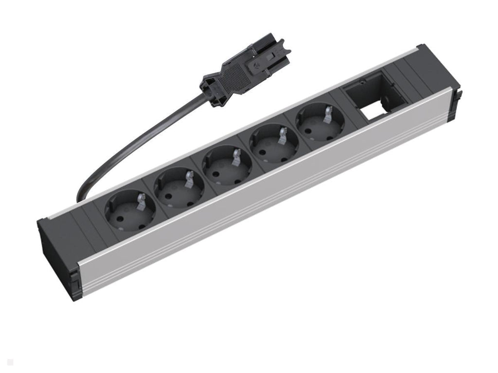 Bachmann CONI Steckdoseneinheit 5x Schutzkontakt 1x Custom Modul 912.008