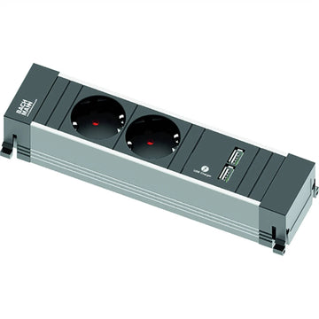 Bachmann Steckdoseneinheit Power Frame 2x Strom 1x USB Doppelcharger 916.0040
