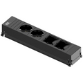 Bachmann Steckdoseneinheit Power Frame 2x Strom 2x Custom schwarz 916.0601 B-Ware