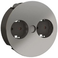 Bachmann Steckdoseneinheit Twist 2x Strom Edelstahl rund 931.000