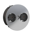 Bachmann Steckdoseneinheit Twist 2x Strom Chrom matt 931.021