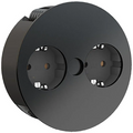 Bachmann Steckdoseneinheit Twist 2x Strom schwarz matt 931.150