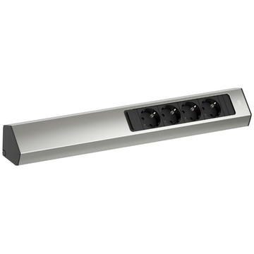 Bachmann CASIA 2 Steckdosenleiste 4x Strom Aluminium in Edelstahl-Optik 932.004