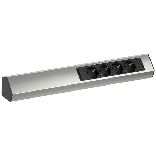 Bachmann CASIA 2 Steckdosenleiste 4x Strom Aluminium in Edelstahl-Optik 932.004