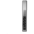 Bachmann Casia 2 Steckdosenleiste 3x Steckdose 1x-USB-Doppelcharger Edelstahl Optik 932.006