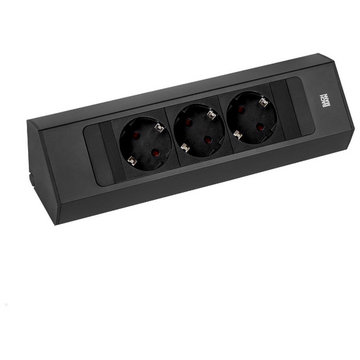 Bachmann CASIA 2 Steckdoseneinheit 3x Strom schwarz, kurz 932.100
