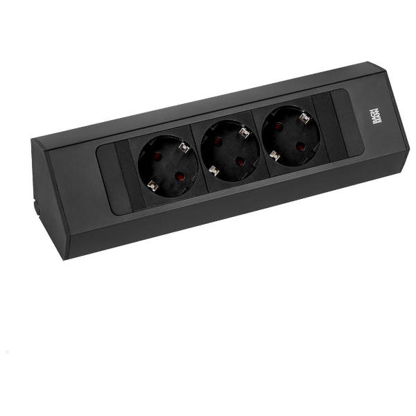 Bachmann CASIA 2 Steckdoseneinheit 3x Strom schwarz, kurz 932.100