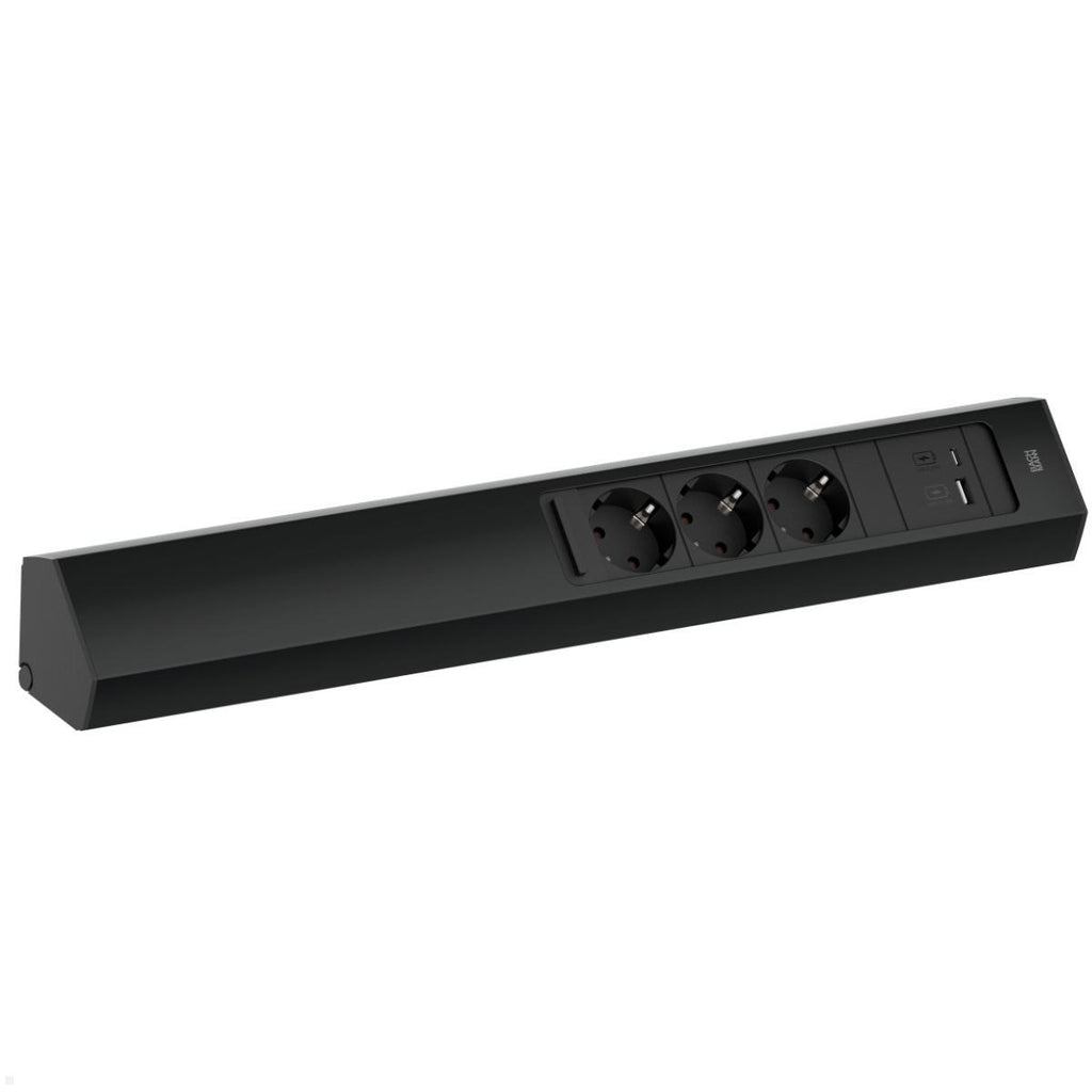 Bachmann CASIA 2 Steckdoseneinheit 3x Strom 1x USB-Doppelcharger A/C in schwarz 932.106