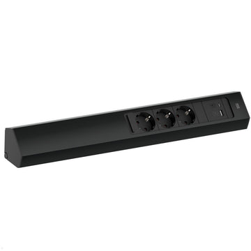 Bachmann CASIA 2 Steckdoseneinheit 3x Strom 1x USB-Doppelcharger A/C in schwarz 932.106