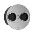 Bachmann TWIST 2 Steckdoseneinheit 2x Strom, rund silber 946.008