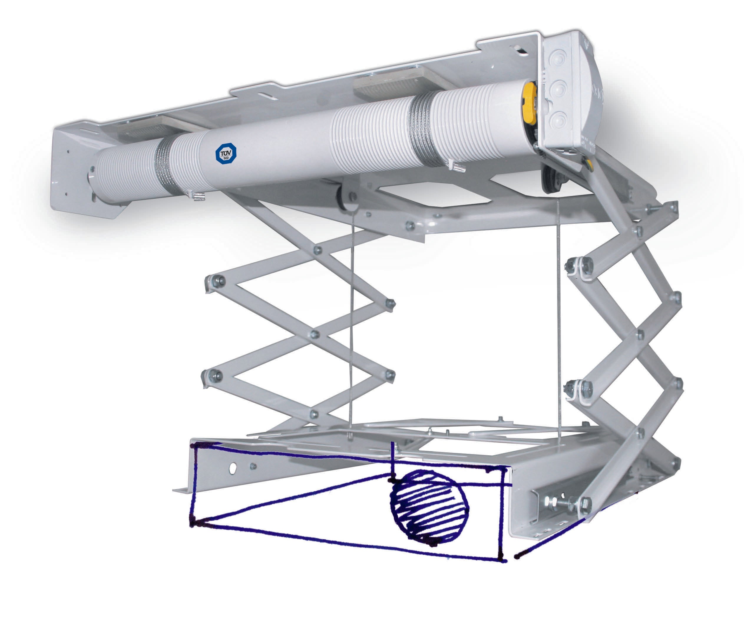 PeTa Deckenlift Ultraflach, Hub 120 cm 100802.1000