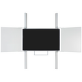 Remonta RDWF2 Manuell Höhenverstellbares Pylonensystem mit Seitenflügel für Displays bis 86"